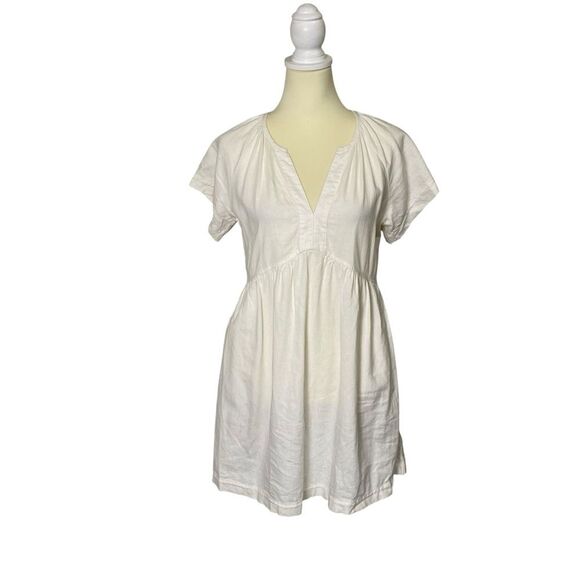 Universal Thread Linen Blend White Coastal Mini Dress Women's Size Small - Picture 1 of 16